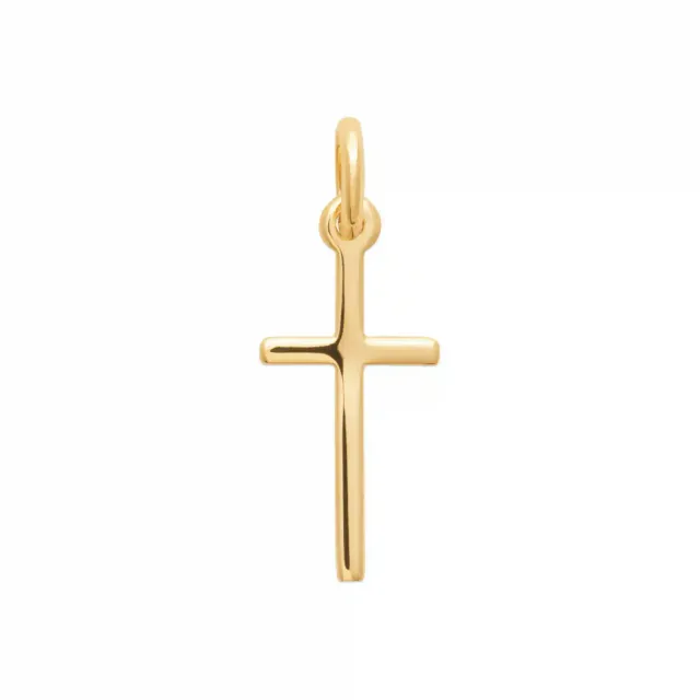 Oriana France pendentif croix plaqué or 18 carats minimaliste