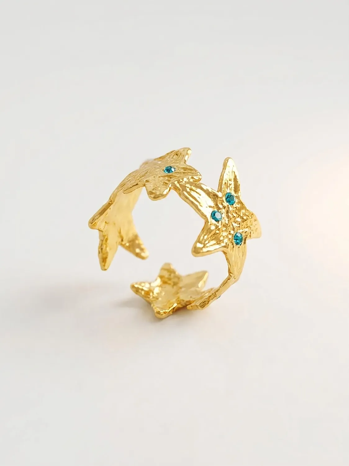 Elise Tsikis Kachina Valera bague étoiles cristaux ajustable