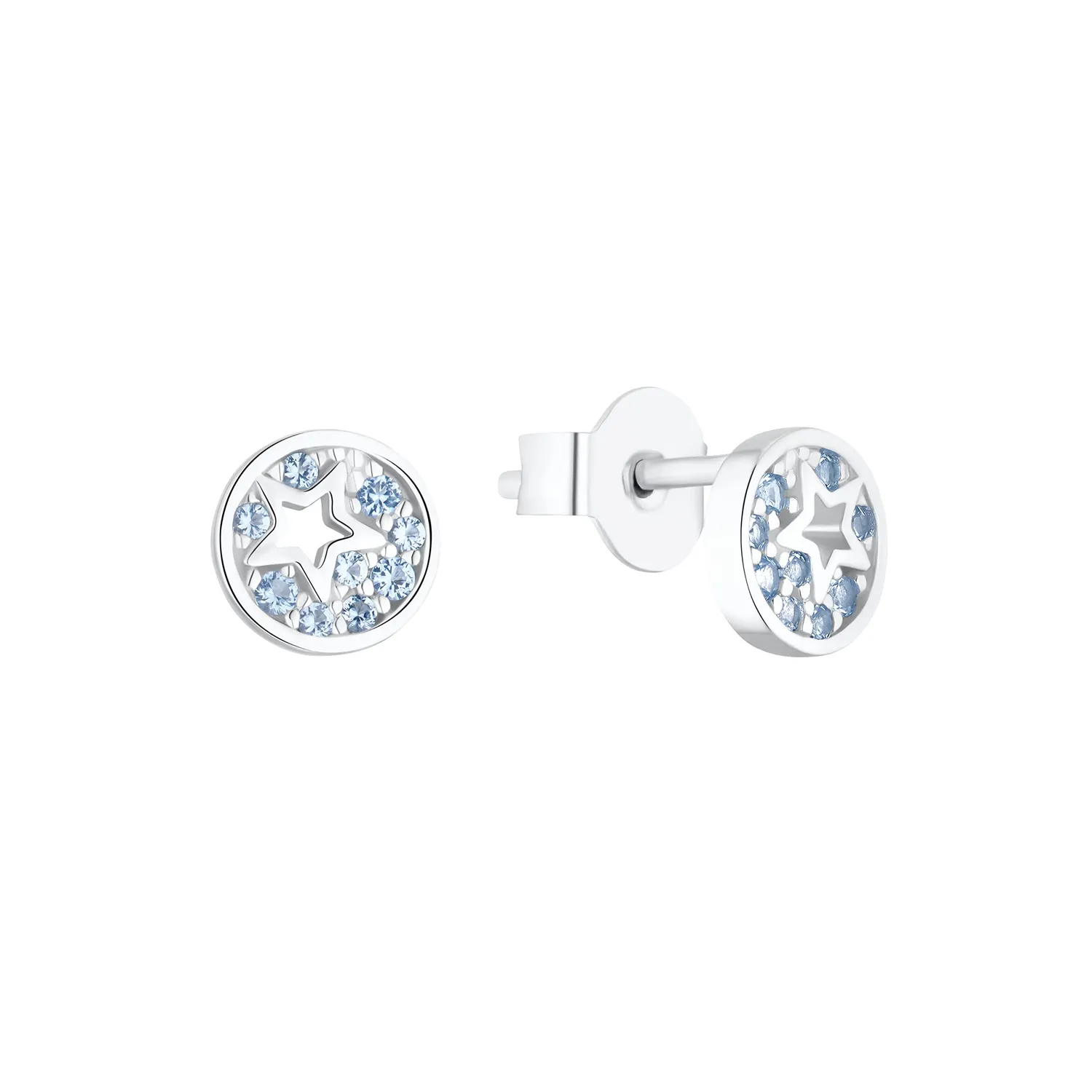 s.Oliver Étoile boucles d'oreilles fille argent blanc