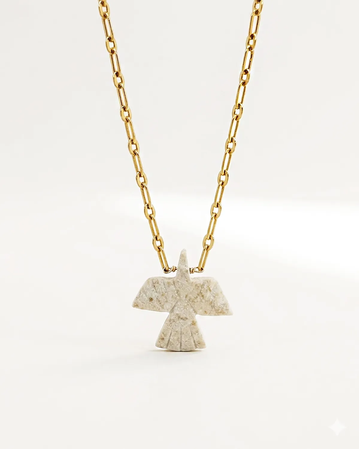 Elise Tsikis Pursley collier pendentif oiseau orange