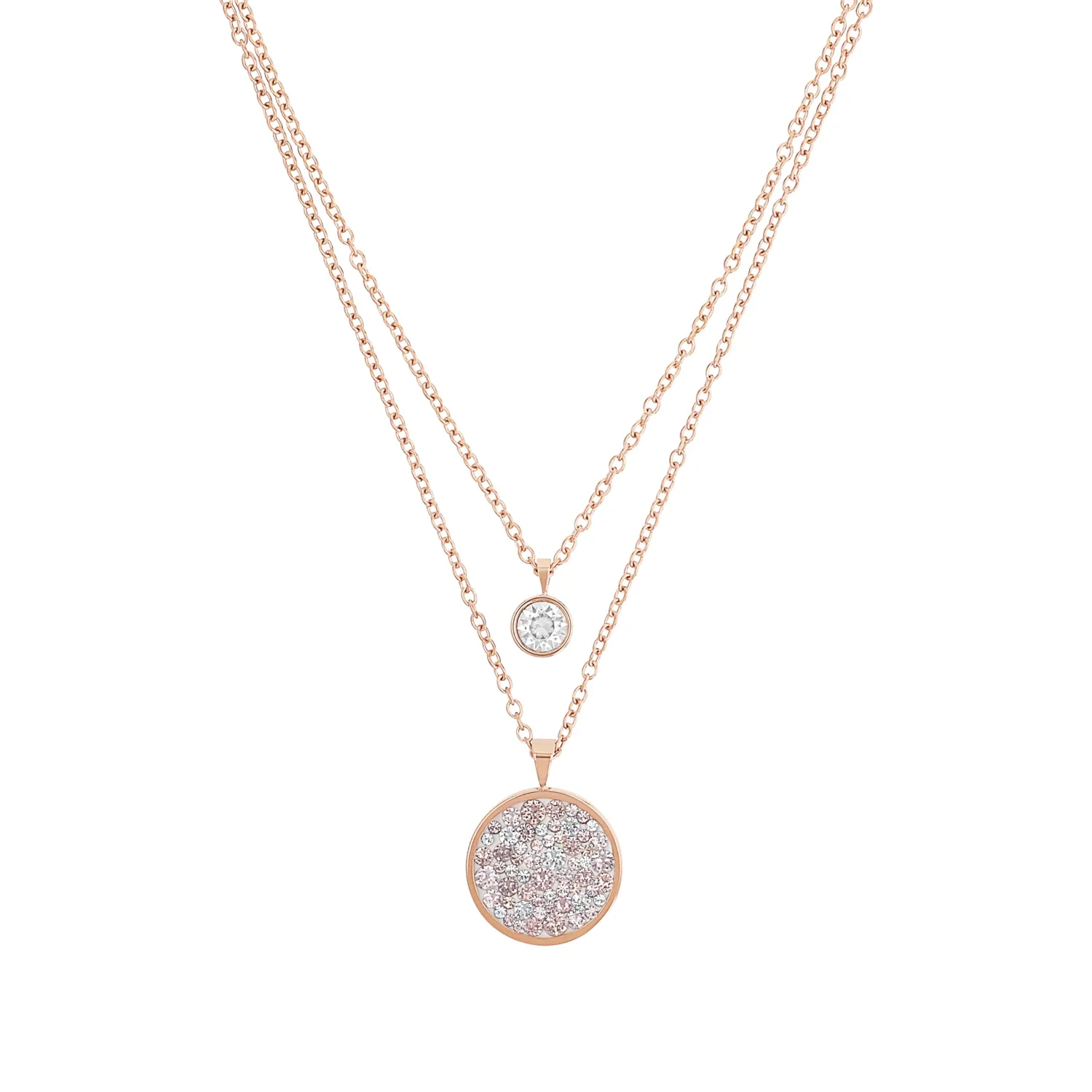 s.Oliver collier femme argent acier cristal