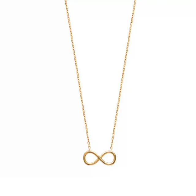 Oriana France infini collier plaqué or pendentif symbole