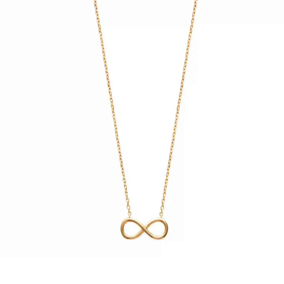 Oriana France infini collier plaqué or pendentif symbole