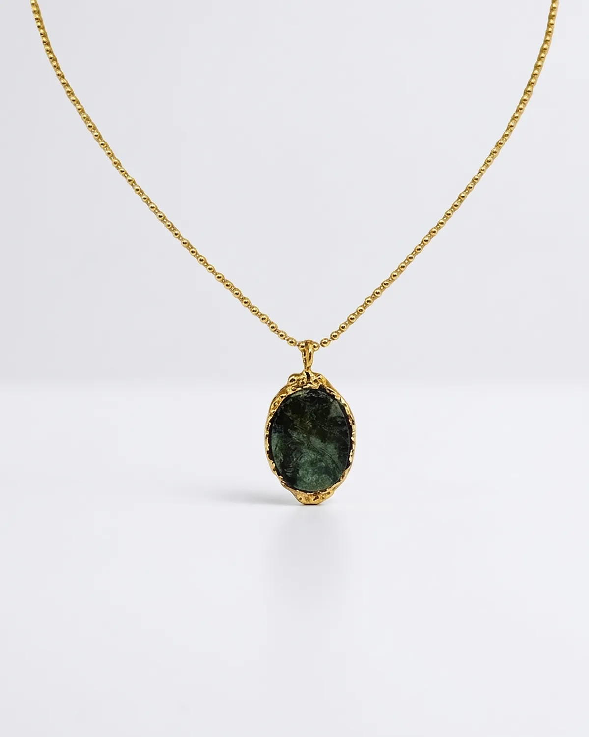 Elise Tsikis Despina collier perlé turquoise doré