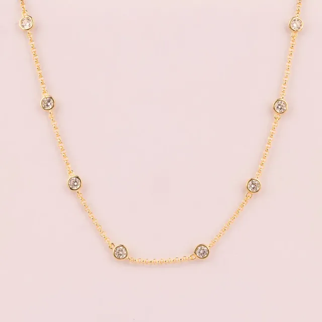 Ultima Edizione Rivière collier zircons 3 mm blancs
