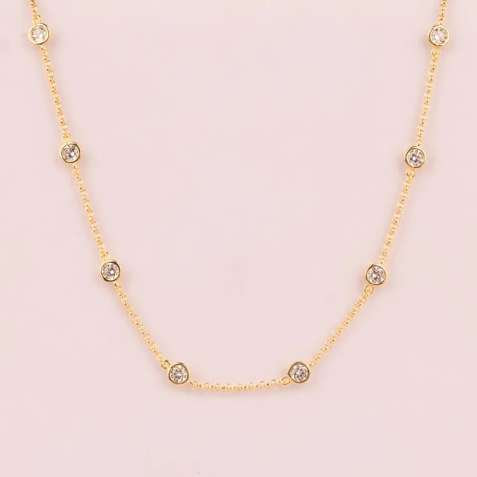 Ultima Edizione Rivière collier zircons 3 mm blancs
