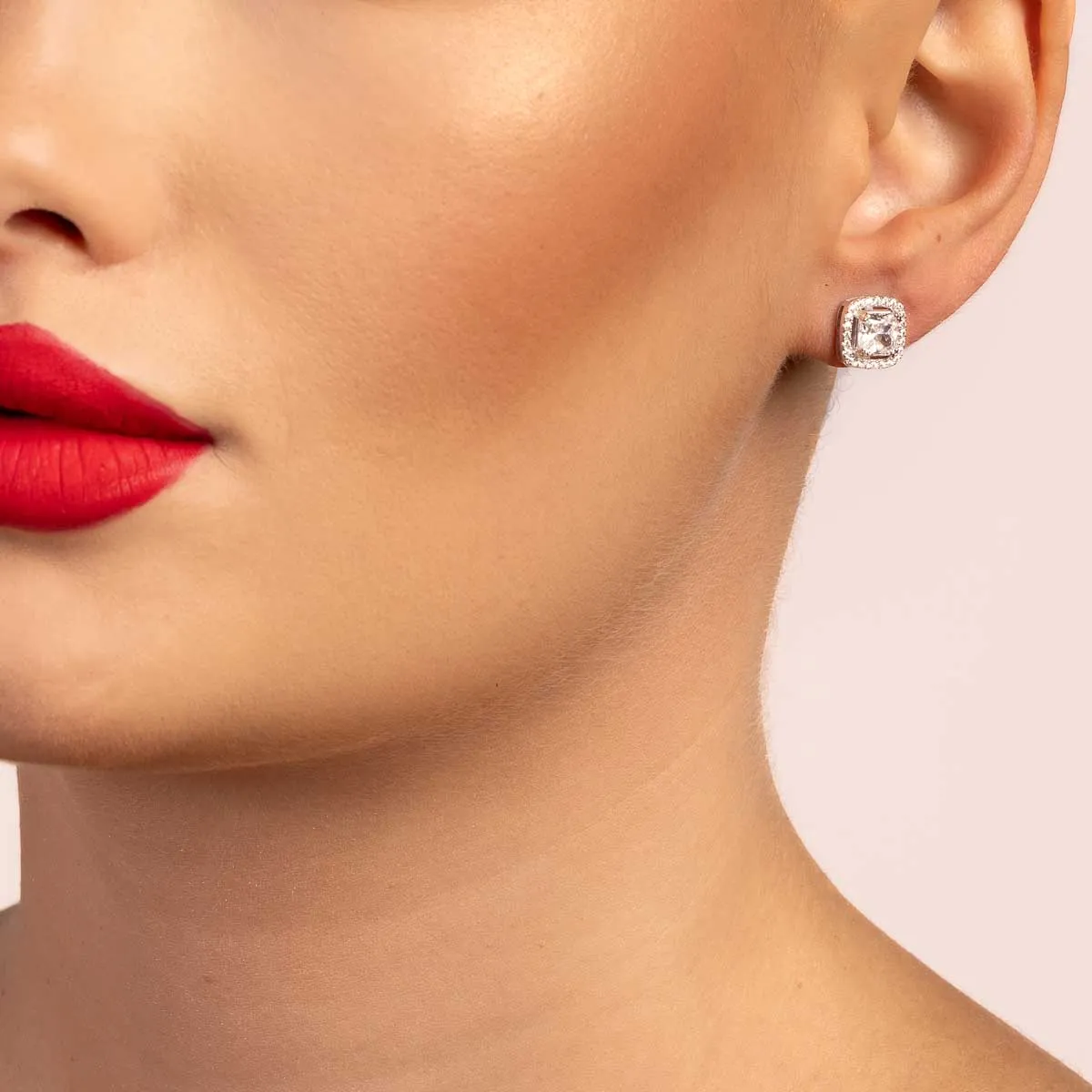 Ultima Edizione Zircone Bianco boucles d'oreilles puces blanc