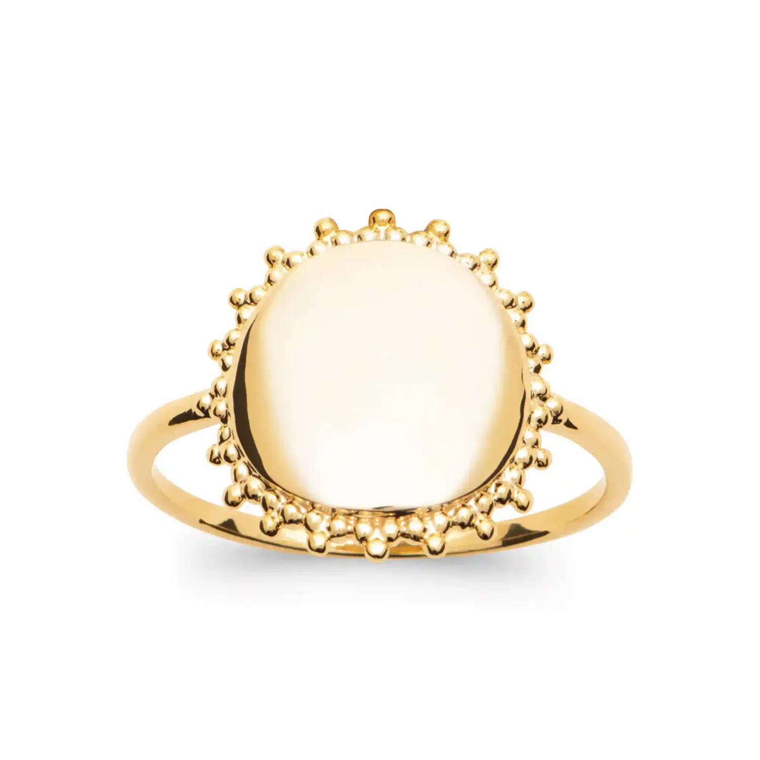 Oriana France Grand Soleil bague plaqué or 18 carats