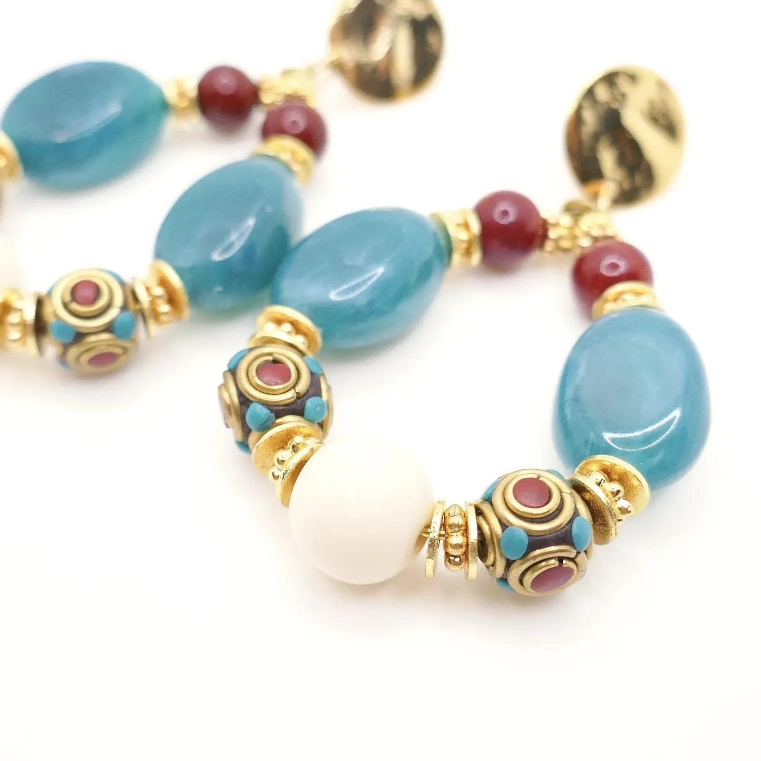 Cloralys Esmée boucles d’oreilles bleues 6,5 cm
