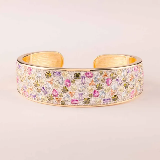 Ultima Edizione bangle bracelet jonc multicolore doré