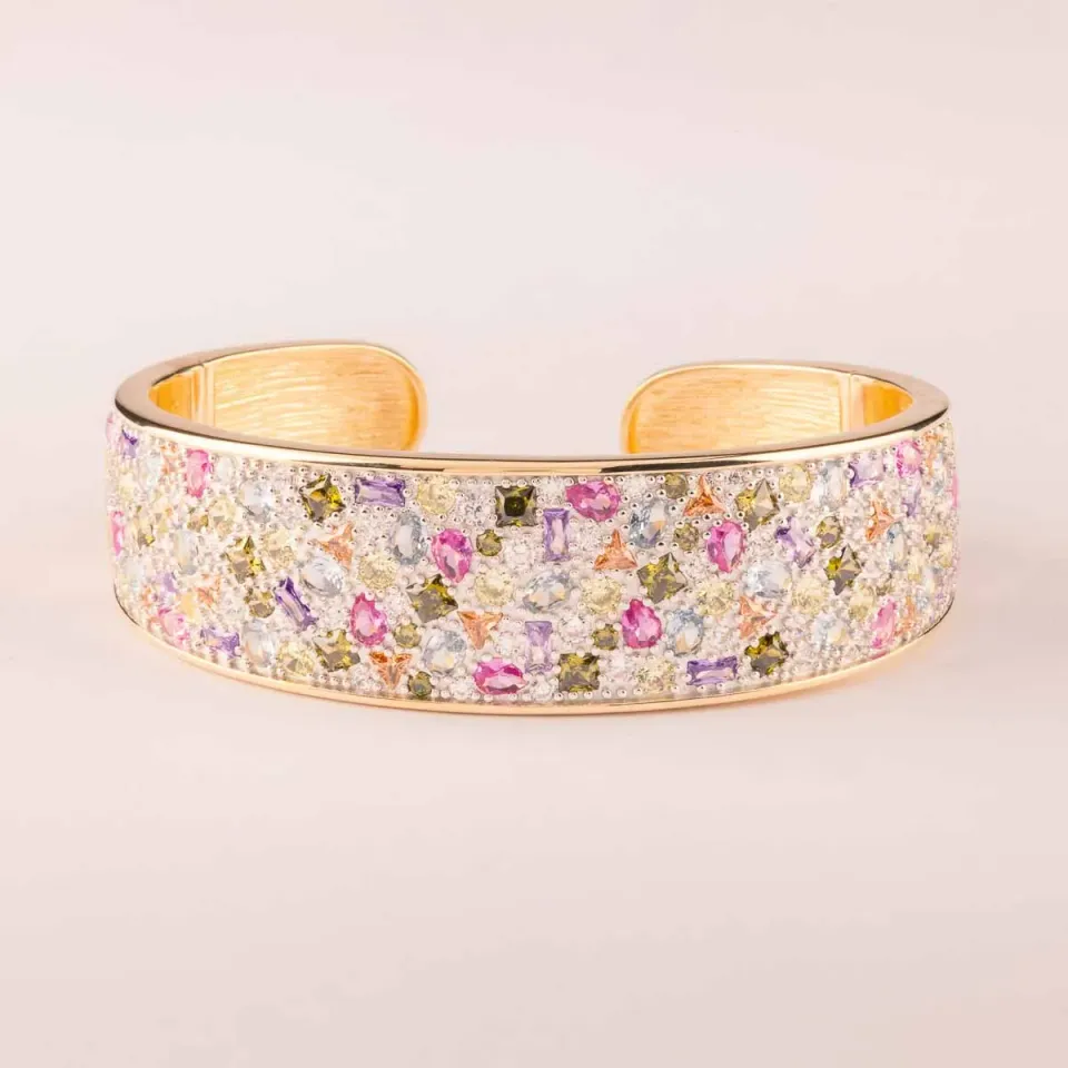 Ultima Edizione bangle bracelet jonc multicolore doré