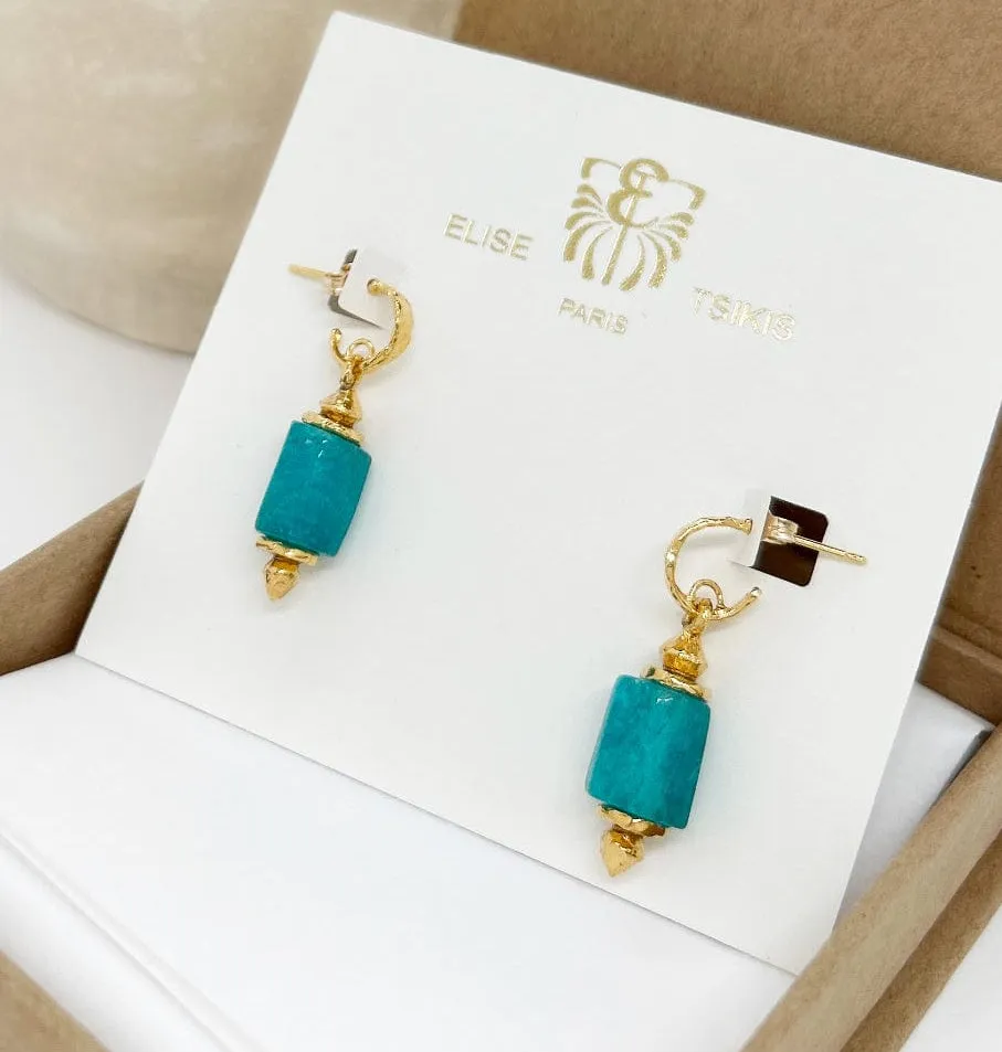 Elise Tsikis Caldwell boucles d'oreilles amazonite