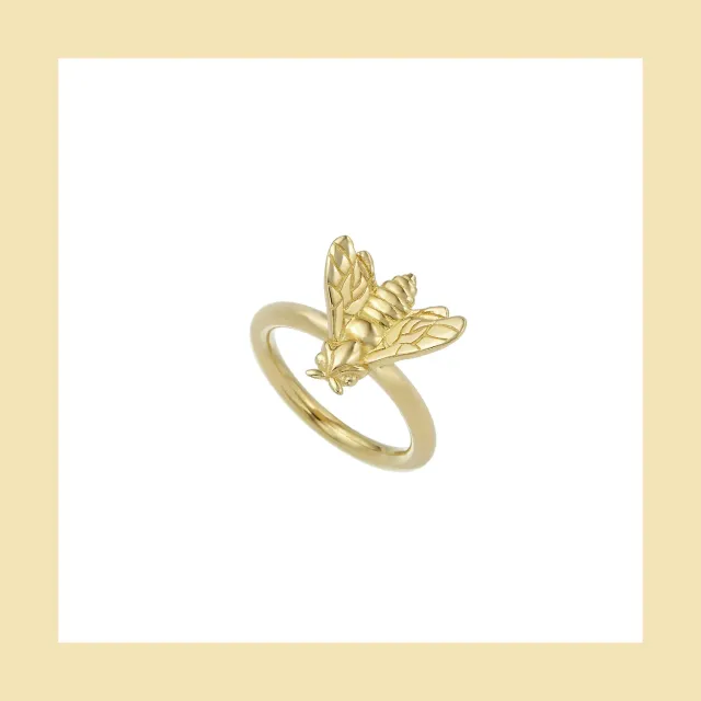 Lorella Tamberi Canal Bee Queen bague petite abeille dorée