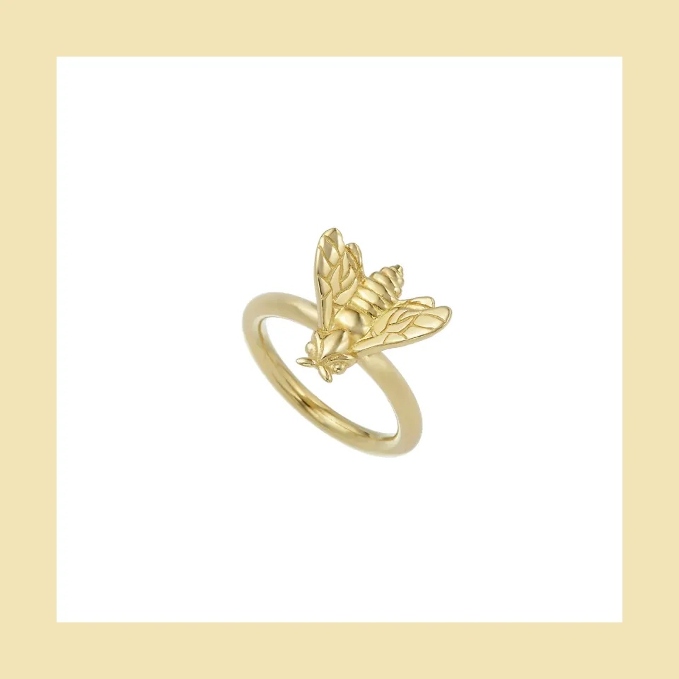 Lorella Tamberi Canal Bee Queen bague petite abeille dorée