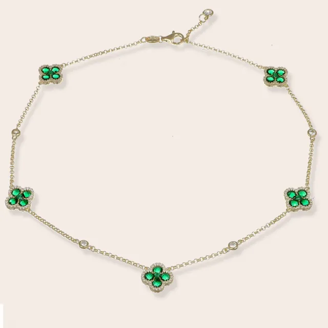 ULTIMA EDIZIONE Flower collier 42 cm mono couleur