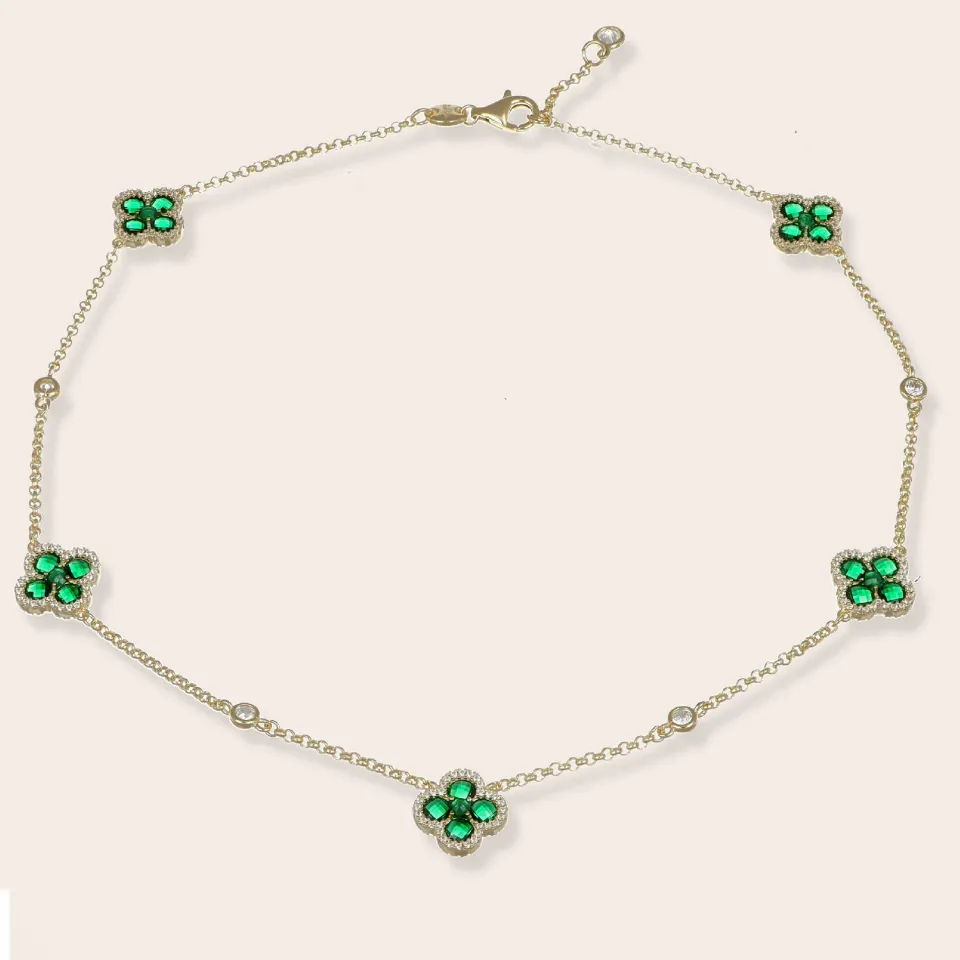 ULTIMA EDIZIONE Flower collier 42 cm mono couleur