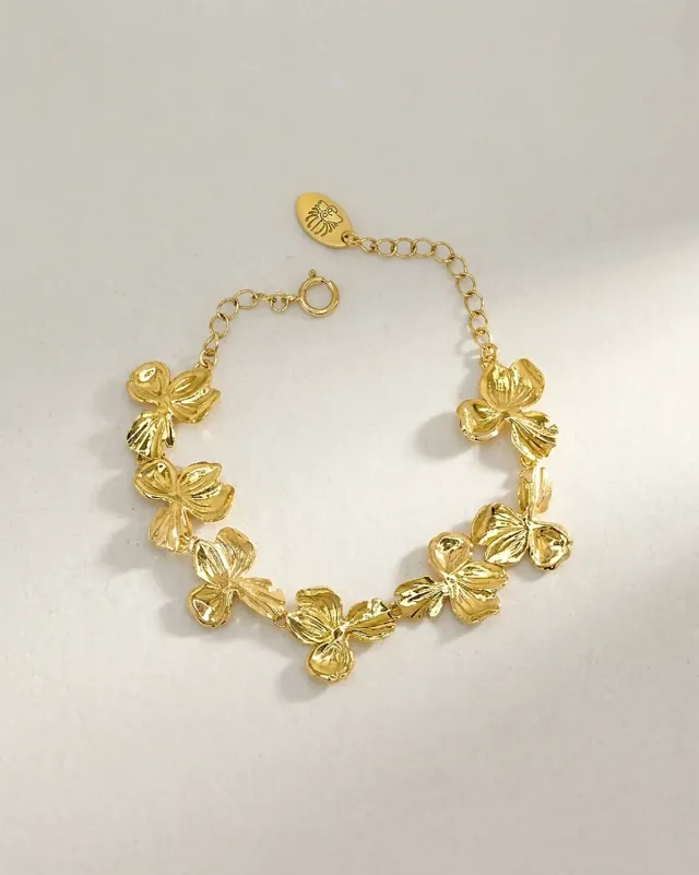 Elise Tsikis Kallisti bracelet fleurs doré