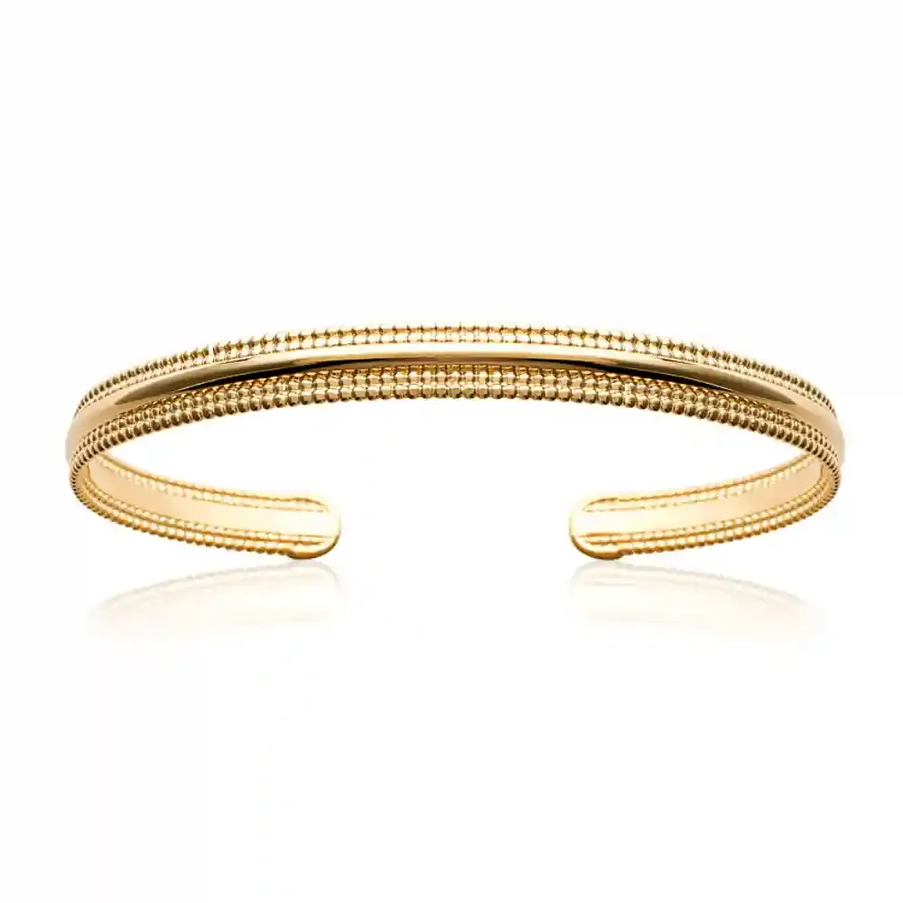 Oriana France bracelet jonc micro perles plaqué or rigide