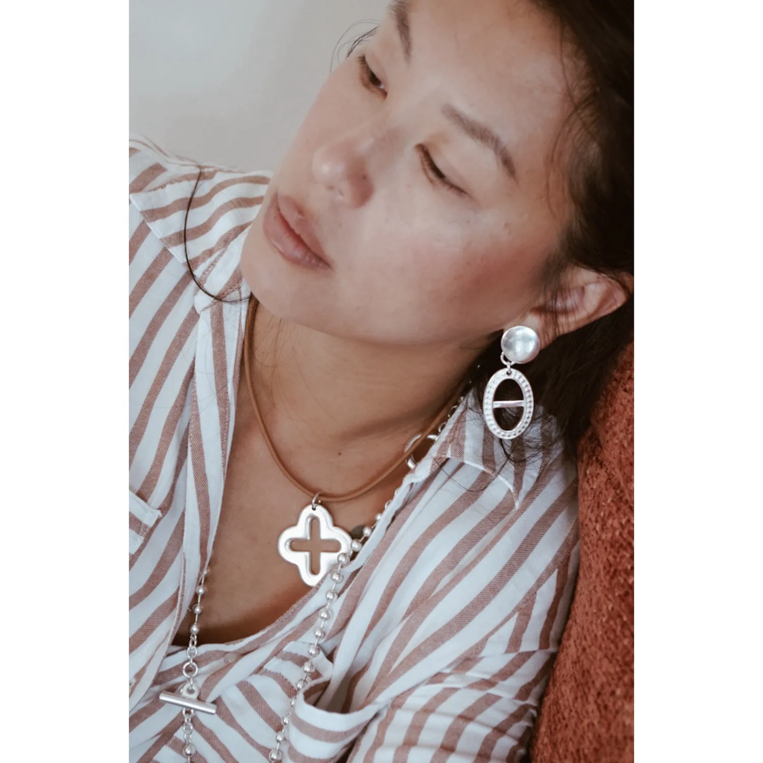 Secret de Cuir N°1352 ras de cou cuir pendentif argent