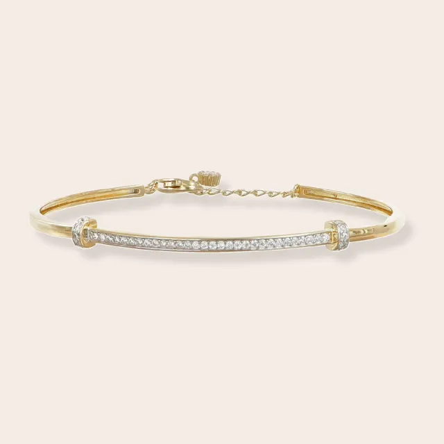 ULTIMA EDIZIONE Barretta zirconi bracelet semi-rigide
