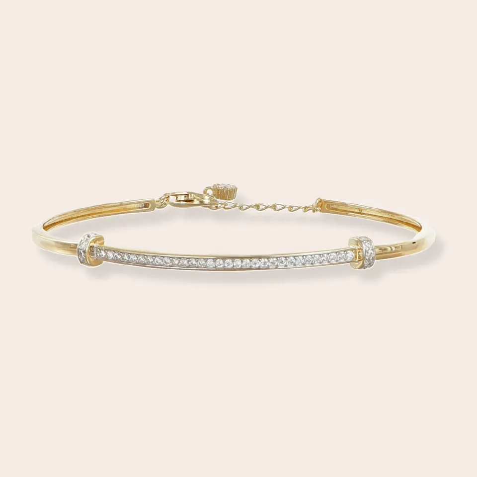 ULTIMA EDIZIONE Barretta zirconi bracelet semi-rigide