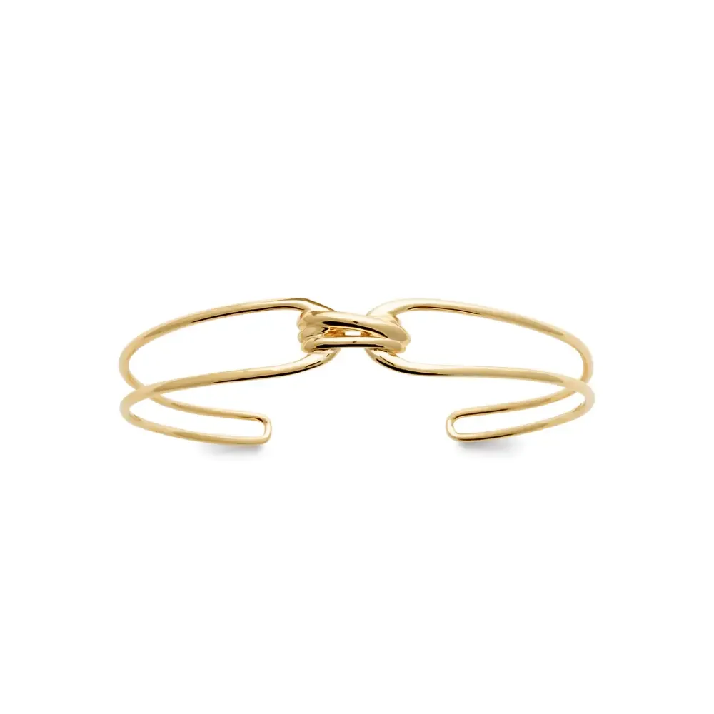 Oriana France Bobine bracelet jonc plaqué or