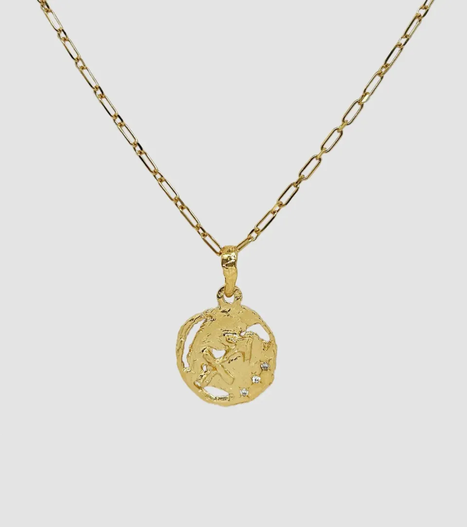 Elise Tsikis Astrologia collier Bélier zircons blancs