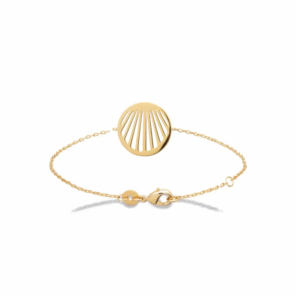 Oriana France bracelet plaqué or médaille soleil