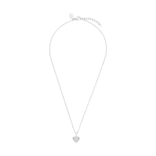 s.Oliver Collier Fille Acier Cœur Blanc 37 cm