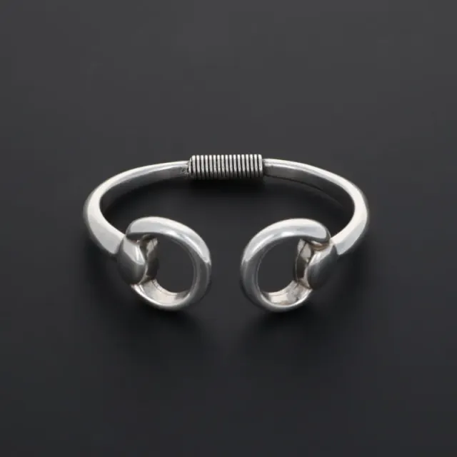 Secret de Cuir N°1107 bracelet mors plaqué argent