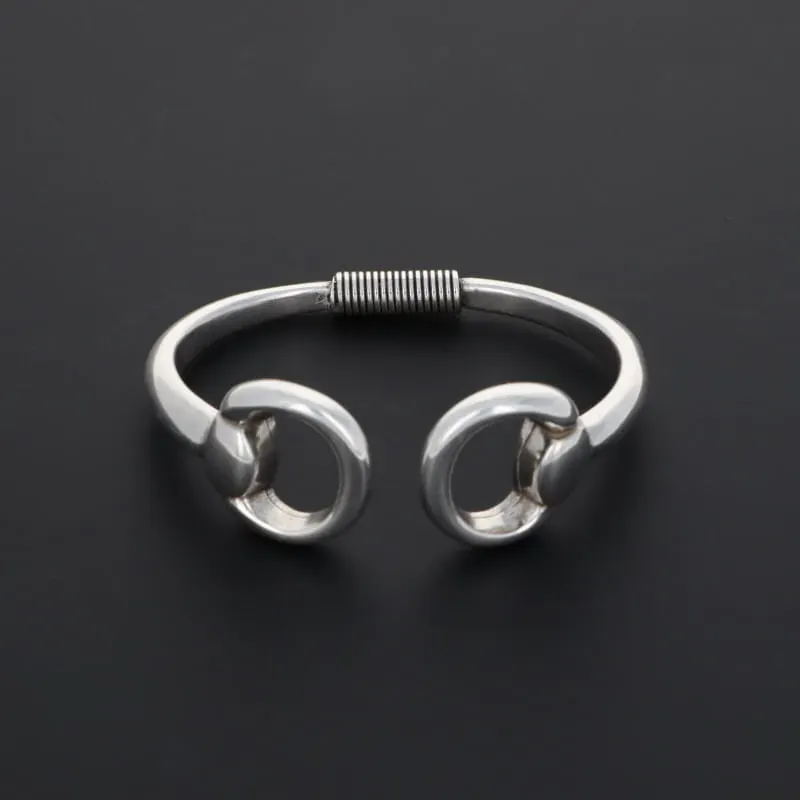 Secret de Cuir N°1107 bracelet mors plaqué argent