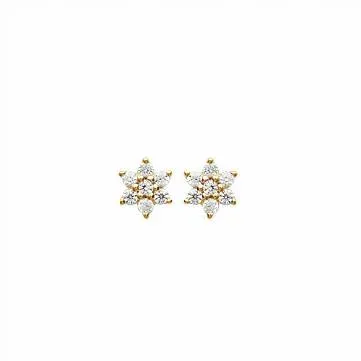 Oriana France puces étoile zircone plaqué or 18 carats