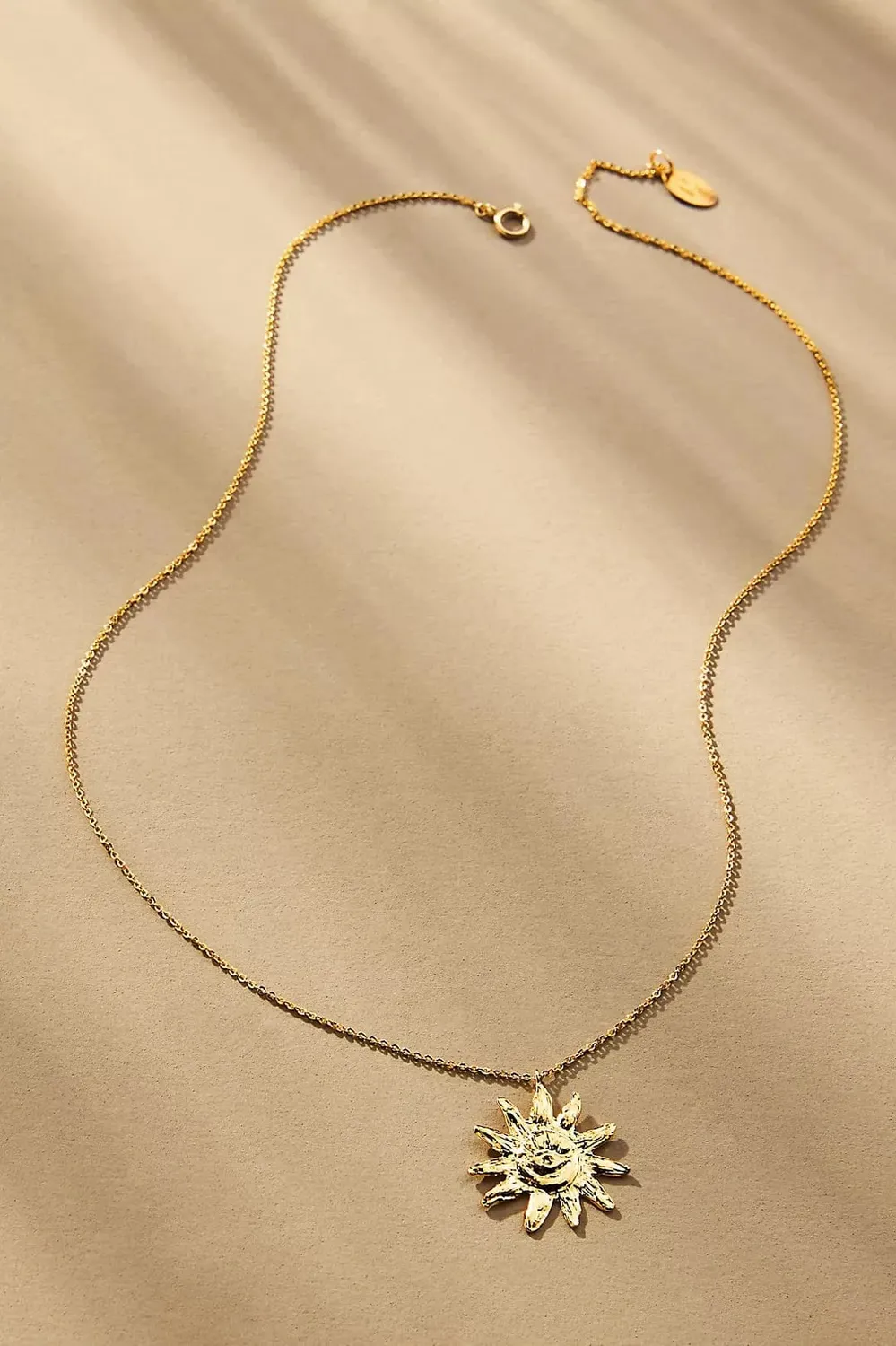 Elise Tsikis Helios Sol collier soleil or jaune 50 cm