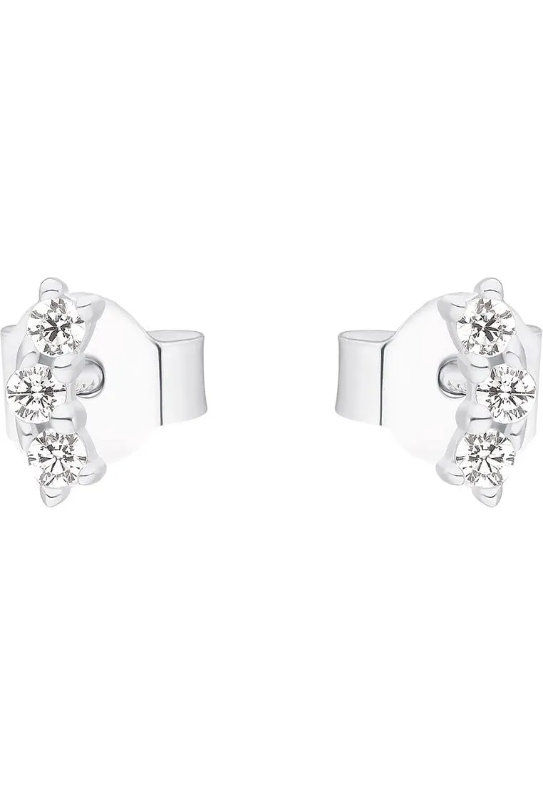 s.Oliver clous d'oreilles argent zircone 0,6 cm femme