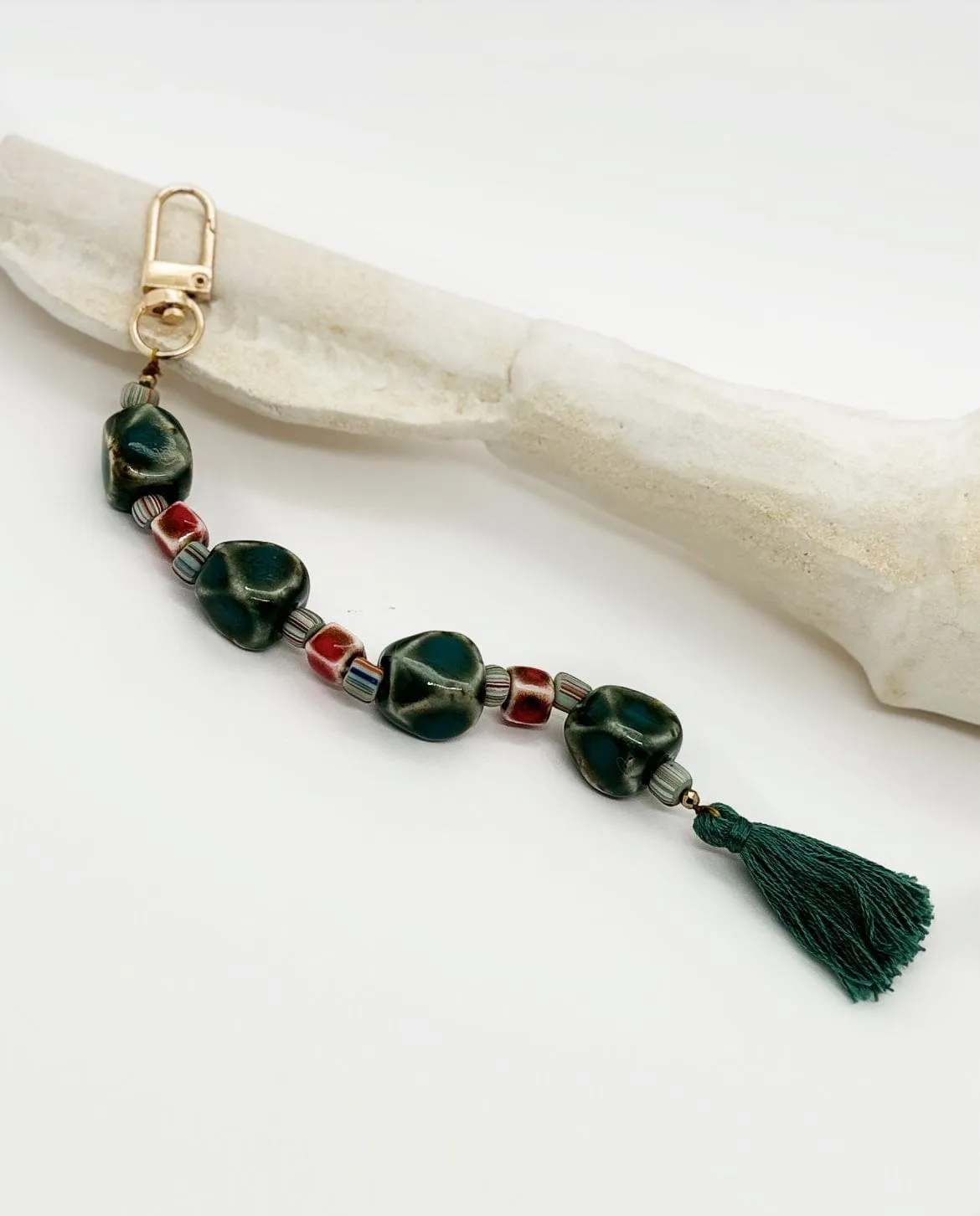 Elise Tsikis Kachina Dali bijou de sac vert 20 cm