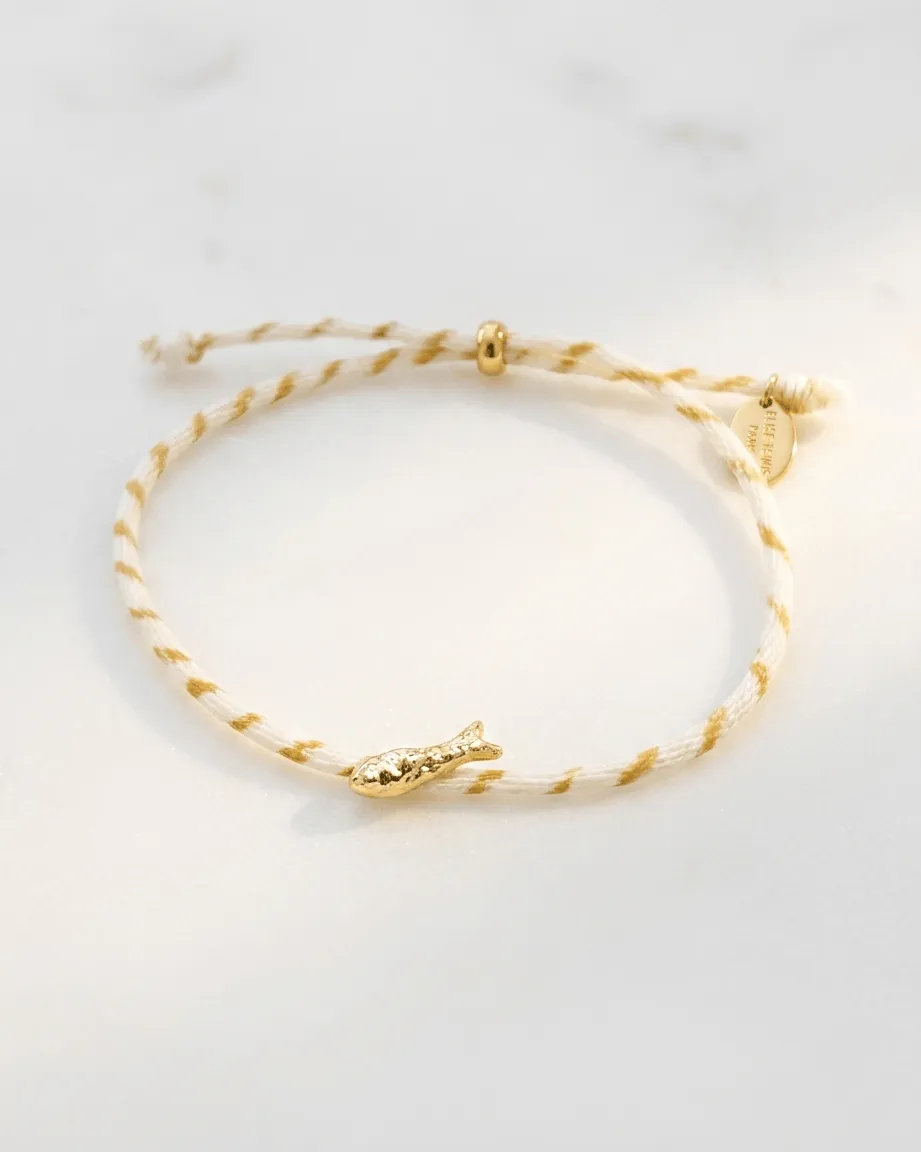 Elise Tsikis Ecume bracelet ajustable bleu poisson