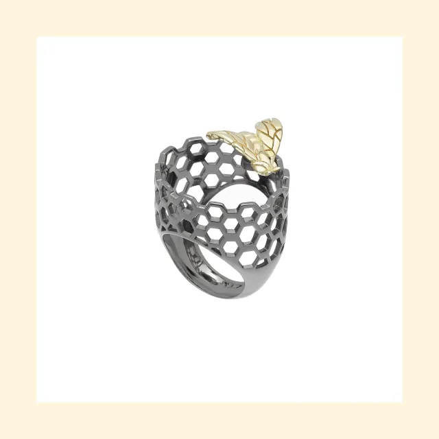 Lorella Tamberi Canal Bee Queen ruche bague abeille or