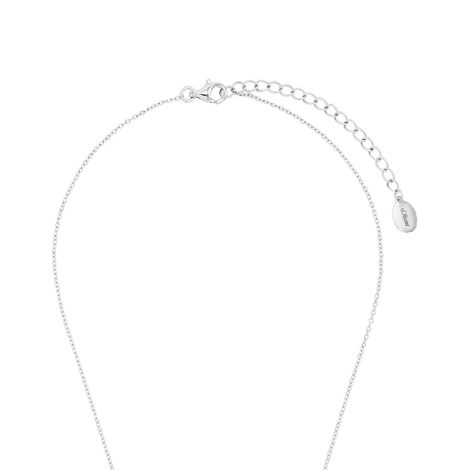 s.Oliver Collier Femme Argent 925 Ancre Zircone
