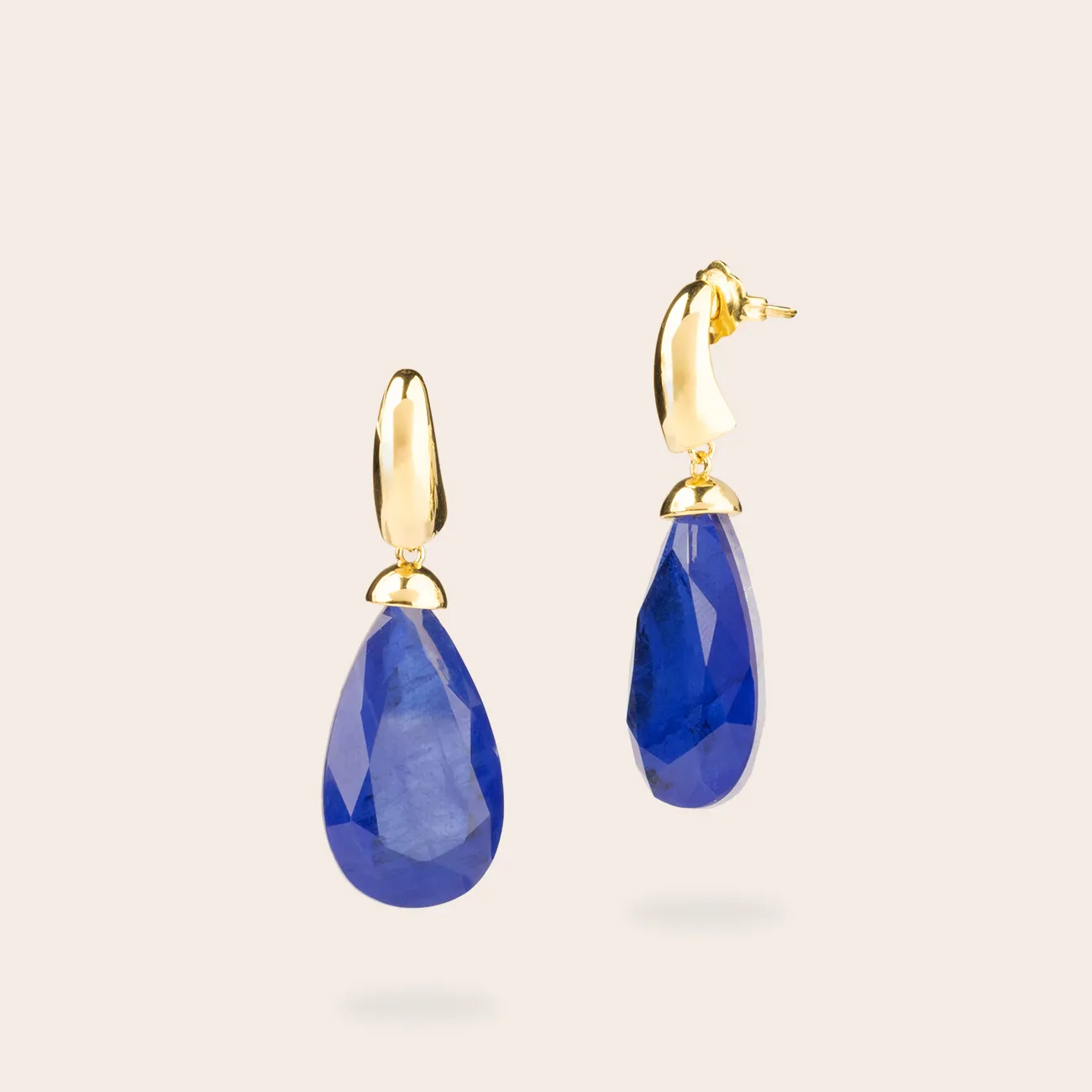 Ultima Edizione goutte colorée boucles d’oreilles pendantes lisses