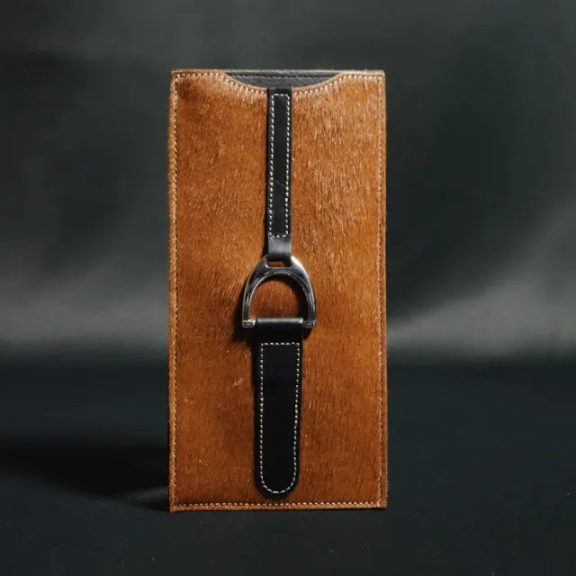 Secret de Cuir étui étrier camel cuir 9x19 cm