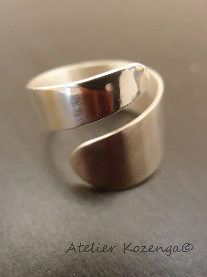L'Atelier Kozenga Sweet bague argent poli brossé