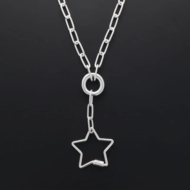 Secret de Cuir N°1024 collier étoile plaqué argent