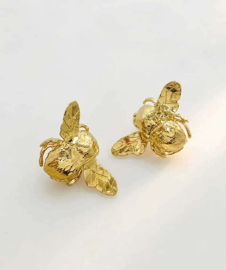 Elise Tsikis Abel boucles d'oreilles or jaune