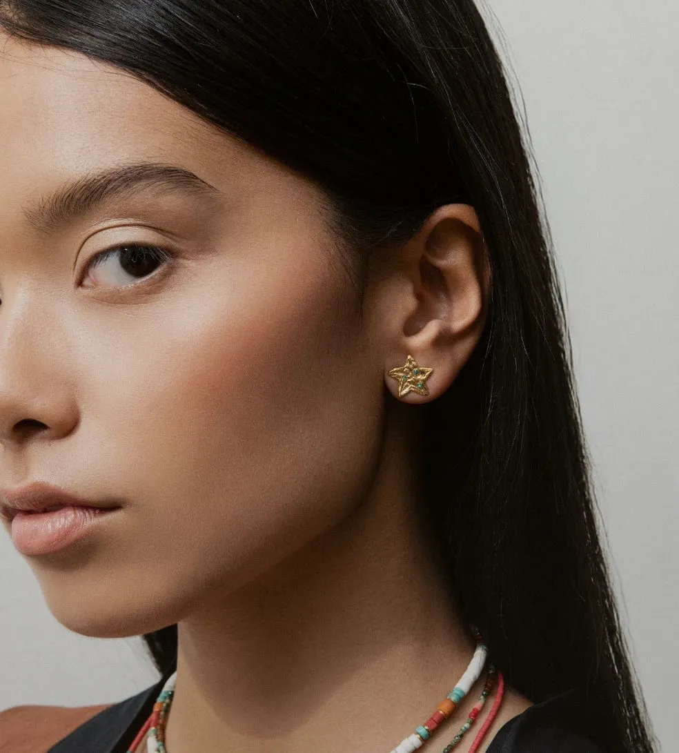 Elise Tsikis Cotulla Medium boucles d'oreilles dorées étoile