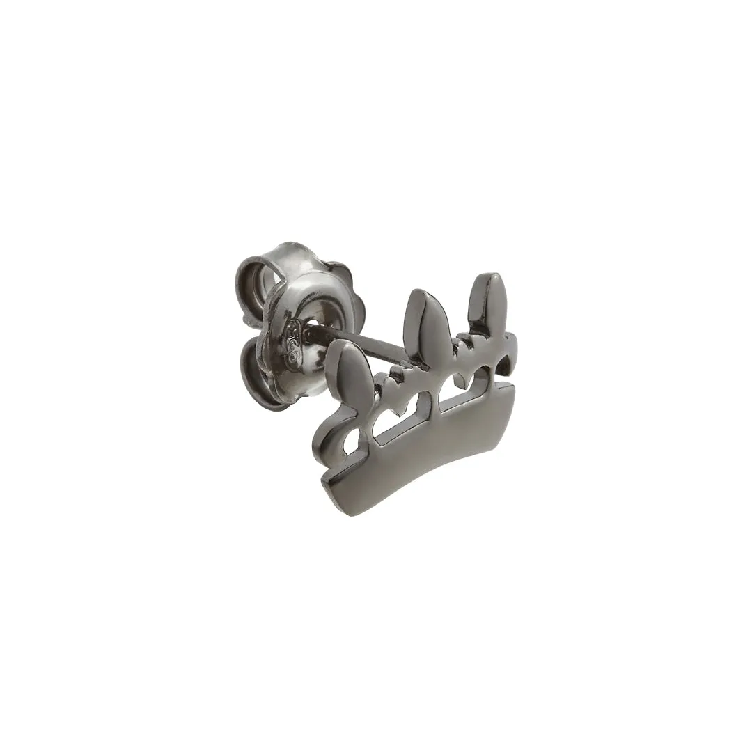 Lorella Tamberi Canal Bee Queen Crown boucles d'oreilles ruthénium
