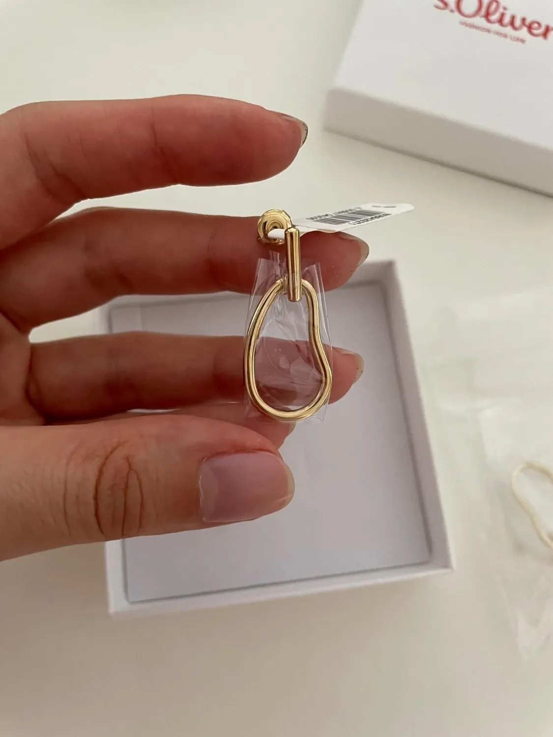 s.Oliver 2034928 boucles d'oreilles dorées acier