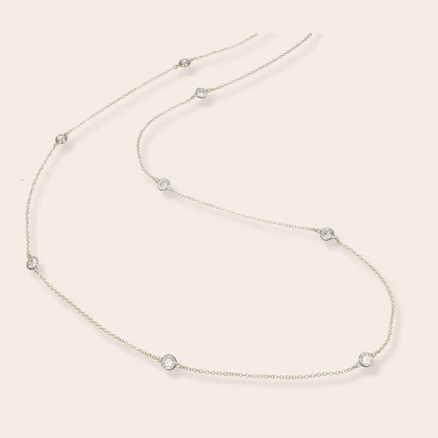 Ultima Edizione 100 cm collier long zircons chaîne