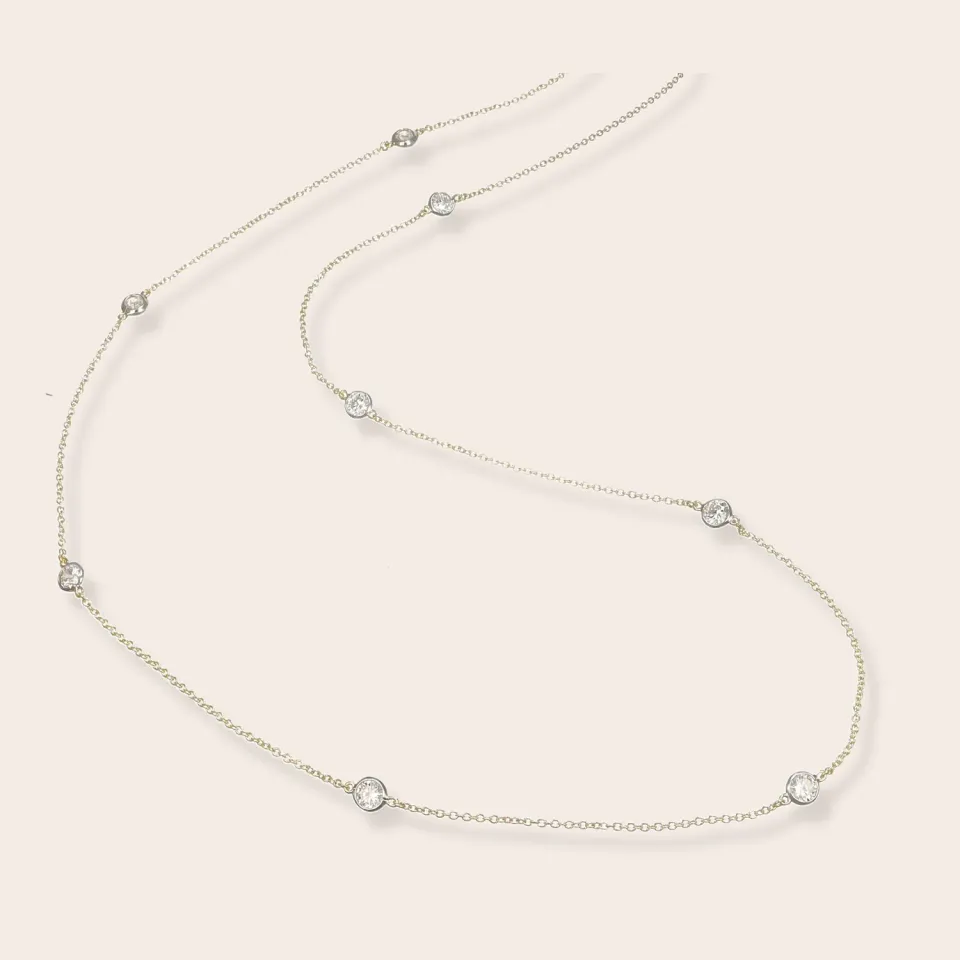 Ultima Edizione 100 cm collier long zircons chaîne