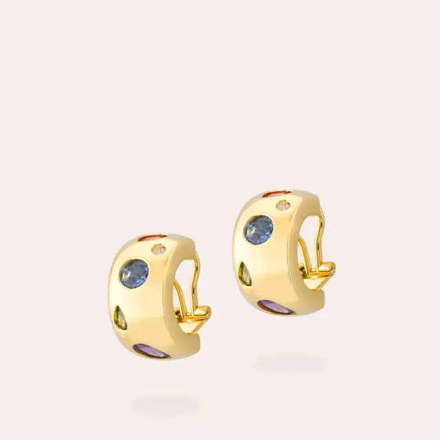 Ultima Edizione Multicolor boucles zircons multicolores