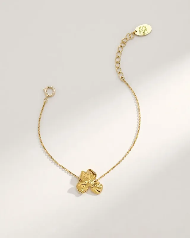 Elise Tsikis Némésis Dirae bracelet fleur doré